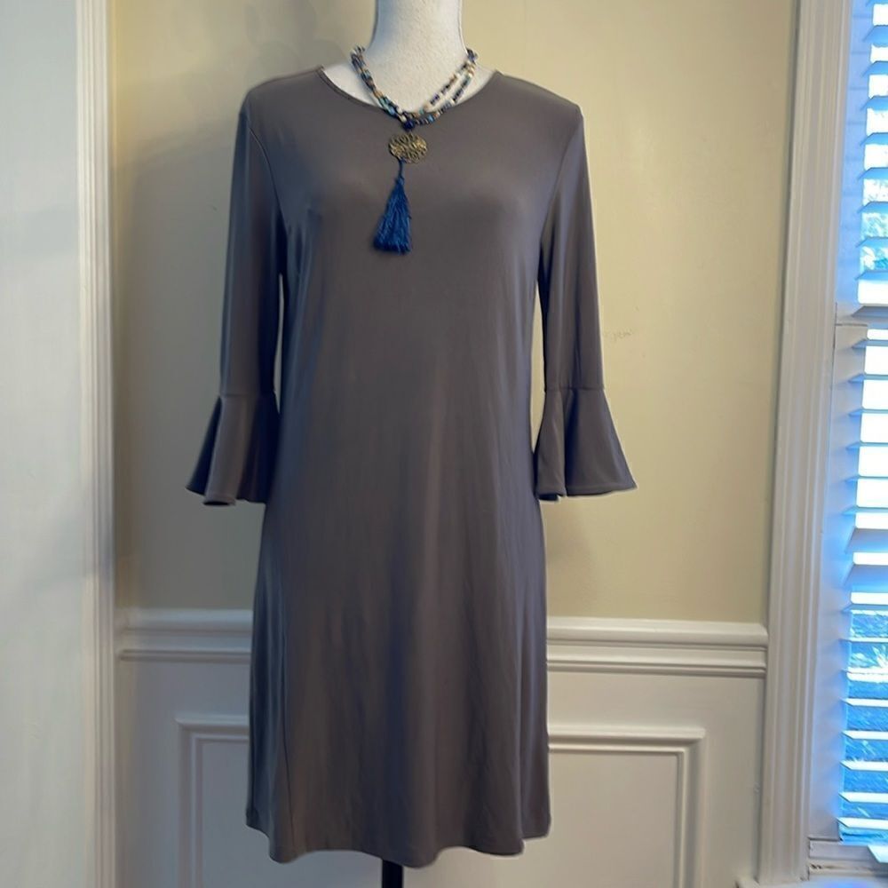 Charlie Paige Trumpet Sleeve Dress